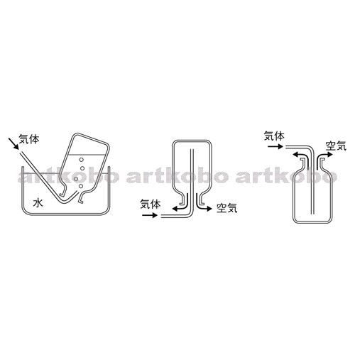 Web教材イラスト図版工房 R C1m 気体の集め方 1