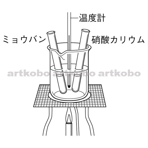 Web教材イラスト図版工房 溶解度と再結晶