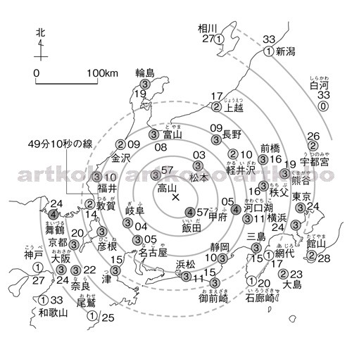 Web教材イラスト図版工房 地震のゆれ